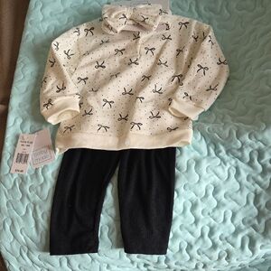 Cream and Black Kids Matching Set